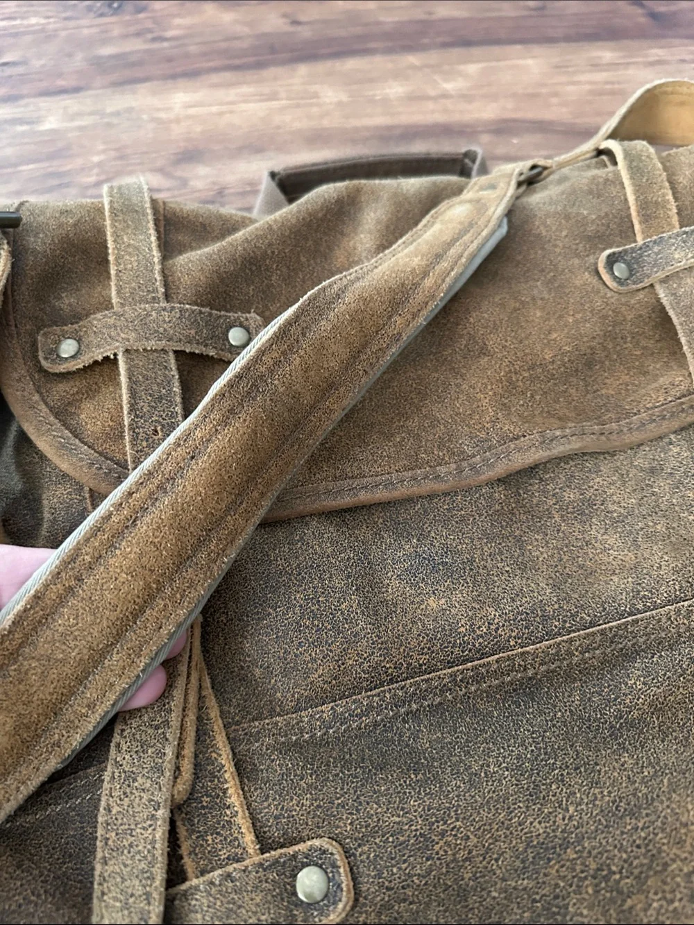 The Territory Ahead Brown Leather Canvas‎ Crossbody Messenger Computer Bag